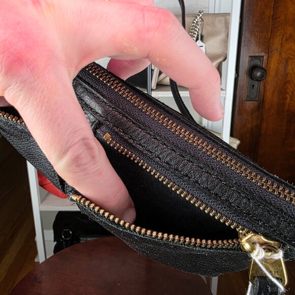 Fossil Elise Black Pebbled Leather Small Crossbody - Picture 8 of 17